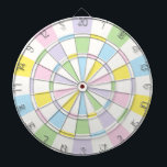 Diana Colores Blanco Y Pastel<br><div class="desc">Juego De Tablero De Pincel De Color Blanco Y Pastel Con 6 Dardos De Ladrón</div>