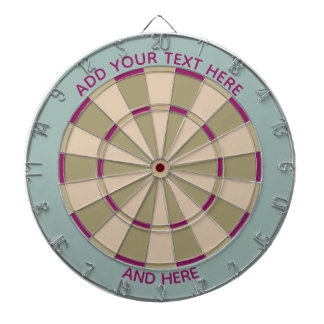 Diana  Colorful Dart Board in Muted Tones /Customizable