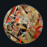 Diana Composición abstracta de Kandinsky<br><div class="desc">Resumen de color de Kandinsky Wassily en tonos azules,  Naranjas,  rojos y amarillos - Pintura abstracta de composición en lienzo</div>