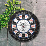 Diana Consejo de decisión Dart Board Plus para la empres<br><div class="desc">Elevar la moral de la oficina con nuestro dart board personalizado para uso de la compañía! Este tablero de doble uso sirve como tablero clásico y como "rueda de la suerte", listo para ser personalizado con la política de mano de obra específica de su empresa. Diseñado con materiales duraderos, está...</div>