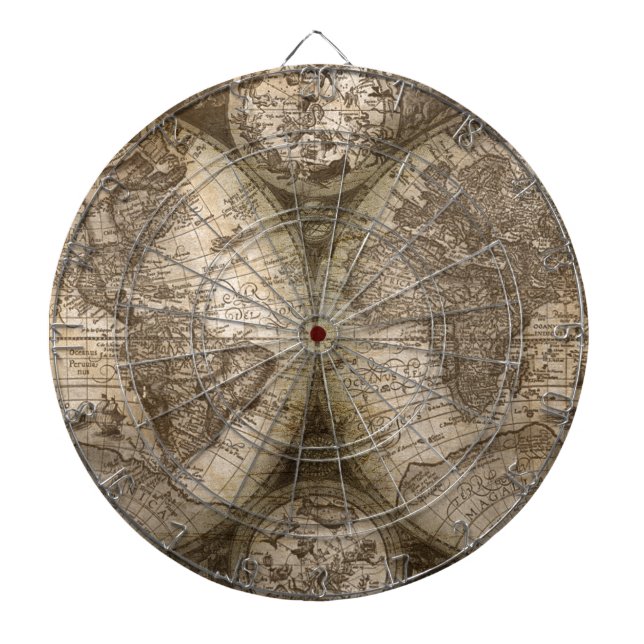 Diana Continentes del mapa del viejo mundo histórico ant (Frente)