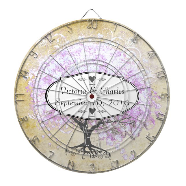 Diana Corazón de lavanda Hoja Árbol Boda (Frente)