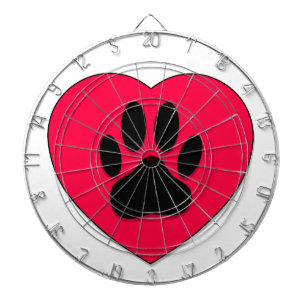 Diana Corazón Rojo Con Papas De Perro Impresión