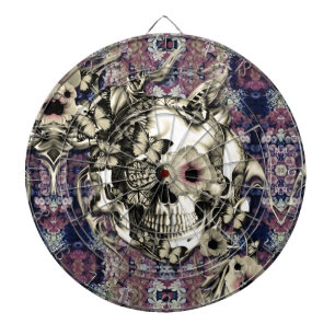 Diana Cráneo hecho de amapolas y de mariposas