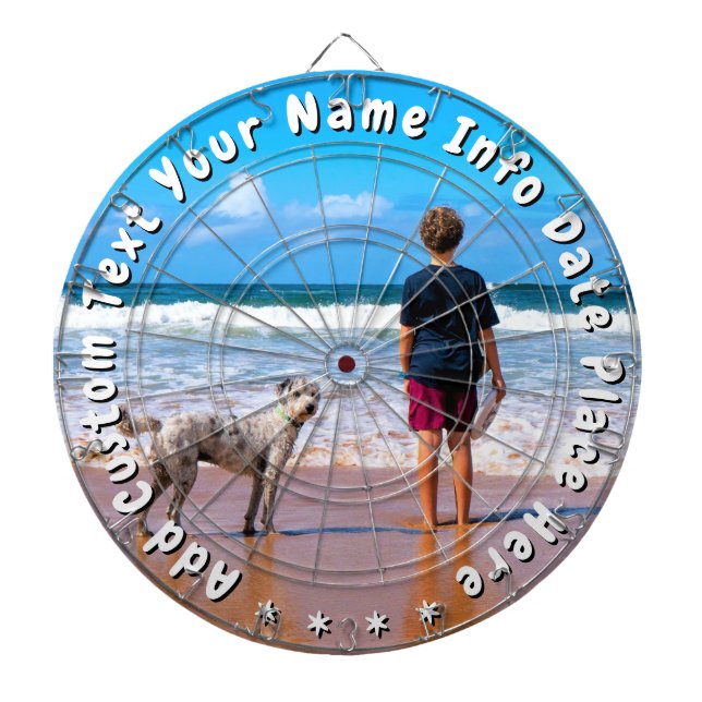 Diana Create Your Own Photo Dart Board with Custom Text (Frente)