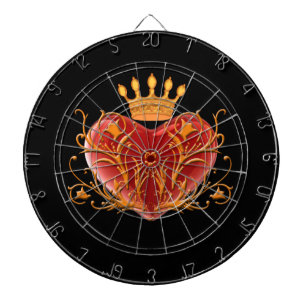 Diana Crown Filigree Heart Dart Board