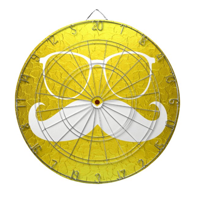 Diana Curioso bigote blanco sobre fondo Metalizado de or (Frente)