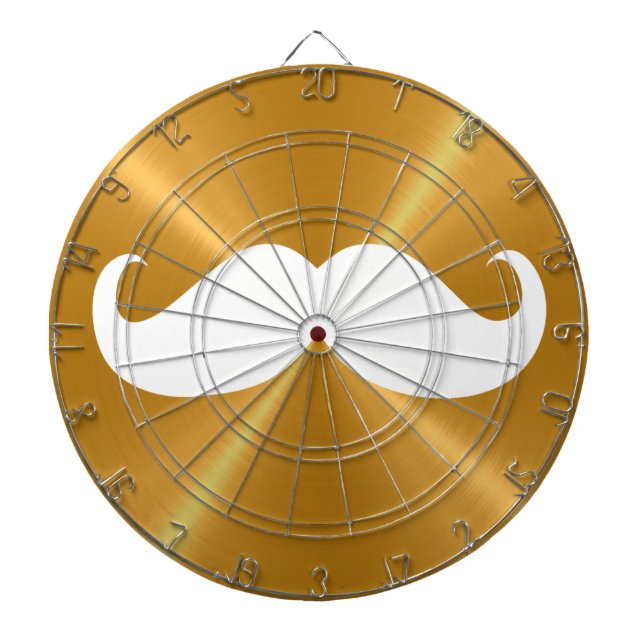 Diana Curioso bigote blanco sobre fondo Metalizado de or (Frente)