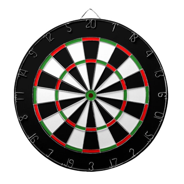 Diana Custom Dartboard - Classic BLACK WHITE, RED GREEN (Frente)