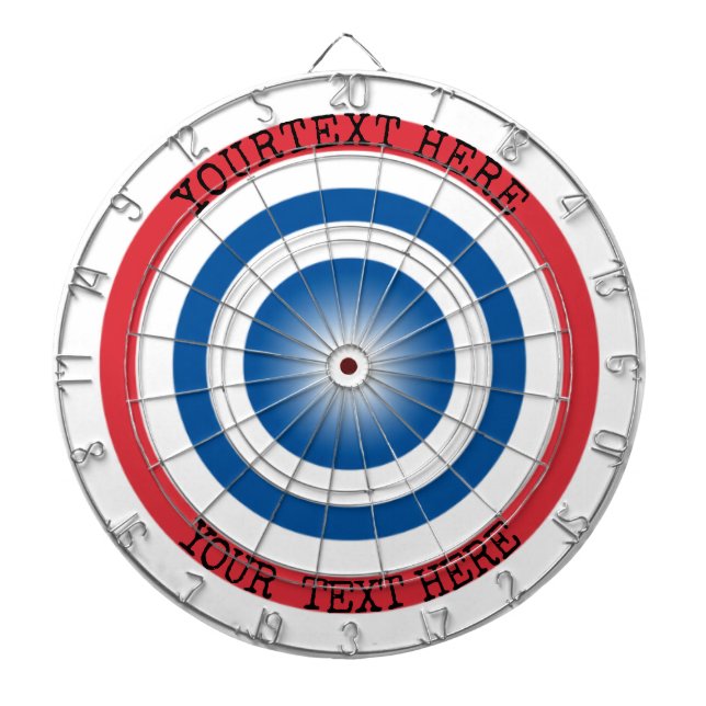 Diana Custom Dartboard Target with Personalized Text (Frente)