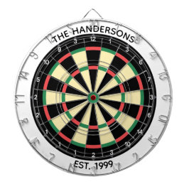 Diana Custom Family Name Rustic Dartboard