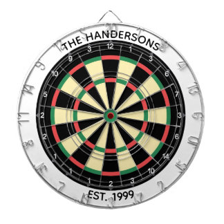 Diana Custom Family Name Rustic Dartboard