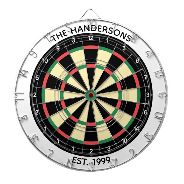 Diana Custom Family Name Rustic Dartboard (Frente)