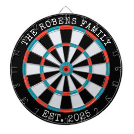 Diana Custom Family Name Rustic Dartboard