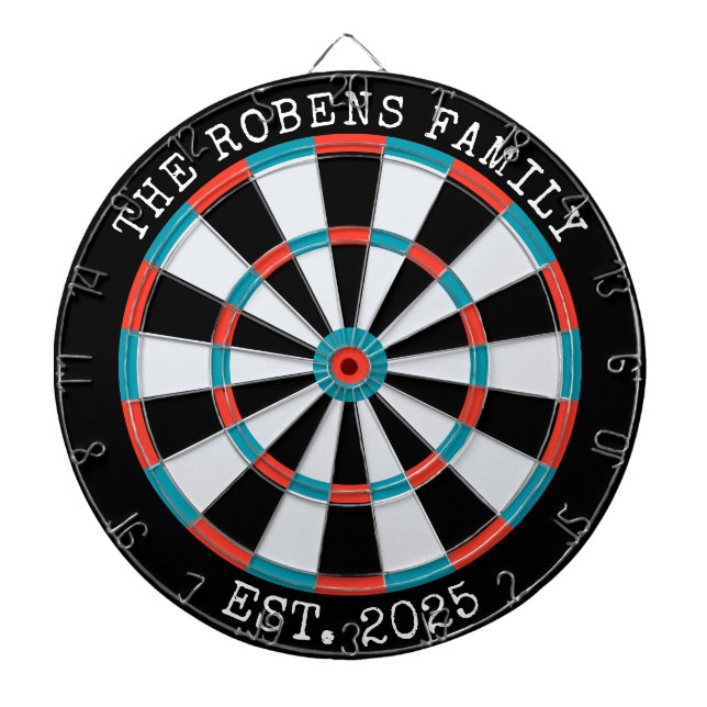 Diana Custom Family Name Rustic Dartboard (Frente)