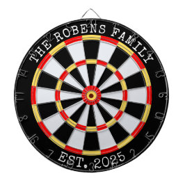Diana Custom Family Name Rustic Dartboard