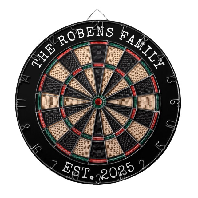 Diana Custom Family Name Rustic Dartboard (Frente)