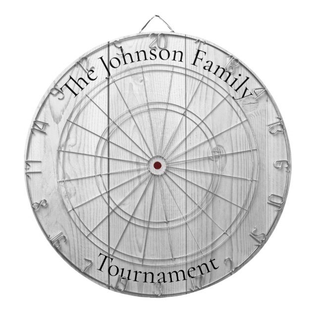 Diana Custom Family Name Rustic Wood Look Dartboard (Frente)