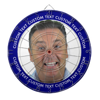 Diana Custom Photo Dartboard & Text - NAVY BLUE Surround