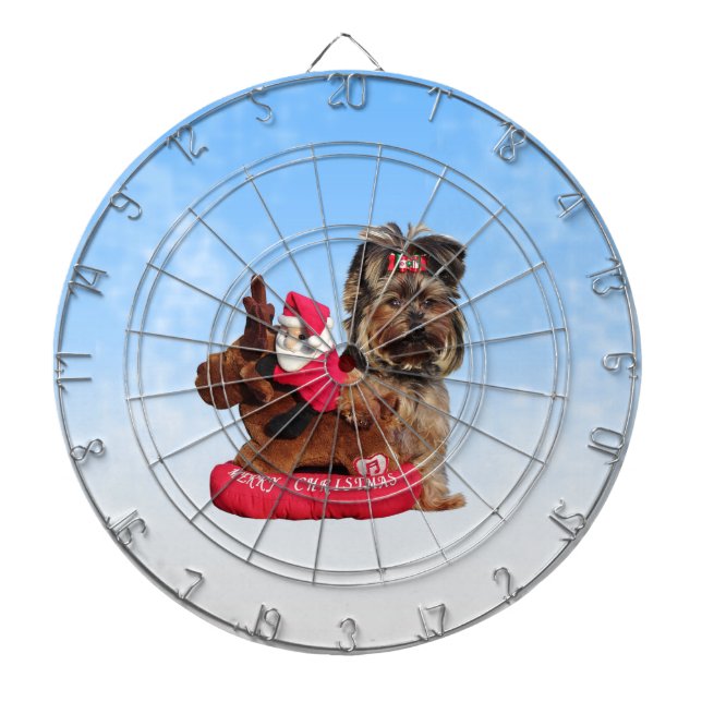 Diana Cute Yorkshire Terrier Merry Christmas (Frente)