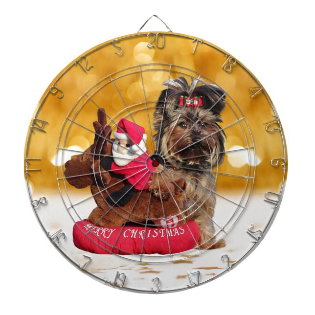 Diana Cute Yorkshire Terrier Merry Christmas (Frente)