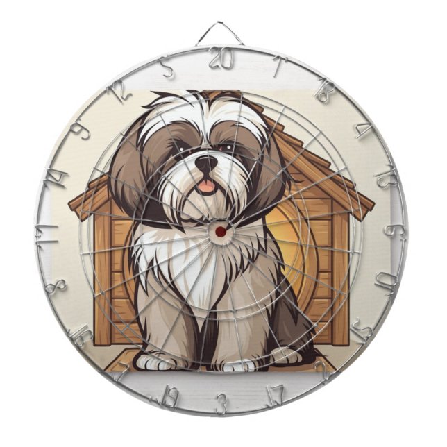 Diana Dardo Cute Shih Tzu Dibujo Animado  ("The perfect dartboard for every Shih Tzu fan")