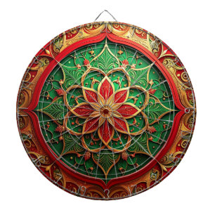 Diana Dardo de decoración floral rojo verde