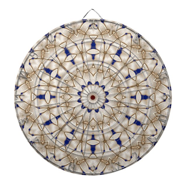 Diana Dardo de Flor Geométrica de Oro Azul (Frente)