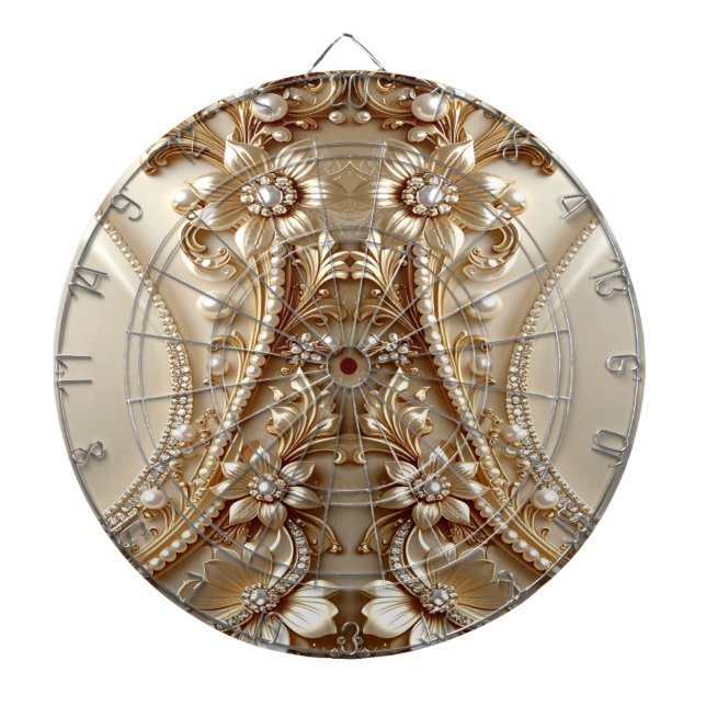 Diana Dardo de Flor Ornamentada Dorada Elegante (Frente)