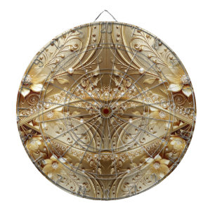 Diana Dardo de flores decorativas de oro