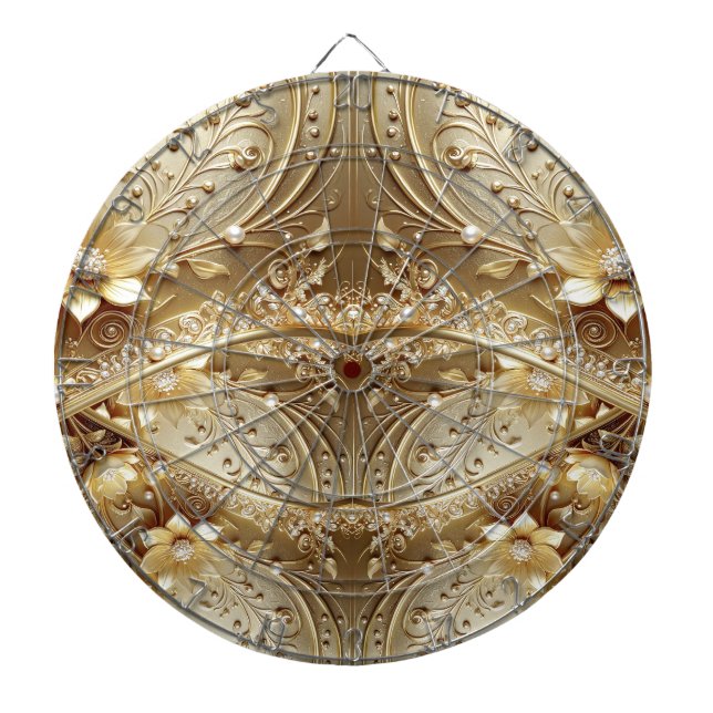 Diana Dardo de flores decorativas de oro (Frente)