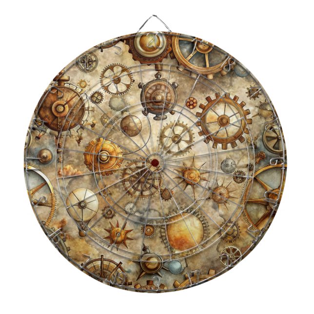 Diana Dardo de mapa antiguo Steampunk (Frente)
