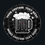 Diana dardo de personalizado para pub, café, bar o cueva<br><div class="desc">juego de dart-board personalizado para pub, café, bar o cueva man. Gran diseño de jarra de cerveza. Decoración de moda en la pared para las cuevas masculinas, casa club, oficina, restaurante, sótano, patio, jardín y otros lugares. Ideas de regalo de Guay para cumpleaños, Navidades y otras ocasiones. Decoración personalizada regalos...</div>