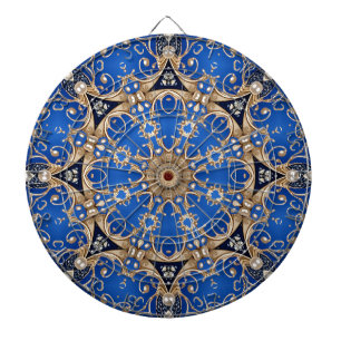 Diana Dardo decorativo azul dorado