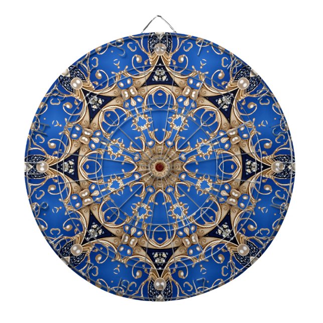 Diana Dardo decorativo azul dorado (Frente)