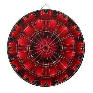 Diana Dardo decorativo floral rojo