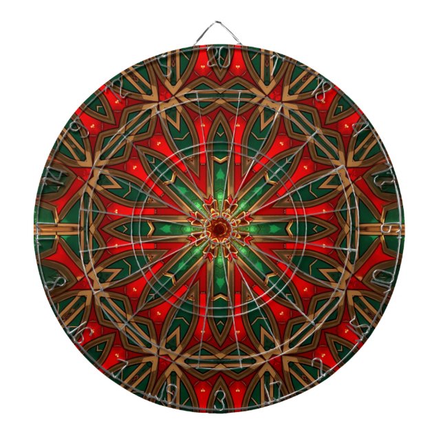 Diana Dardo decorativo rojo verde (Frente)