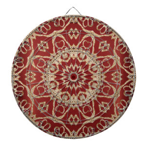 Diana Dardo Moderno de Floral Rojo Dorado