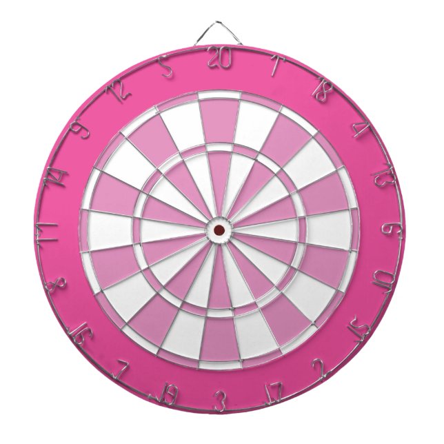 Diana Dart Board: Blanco, Rosa Claro Y Rosa Oscuro (Frente)