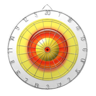 Diana Dart Board - Círculos concentrados amarillos y roj