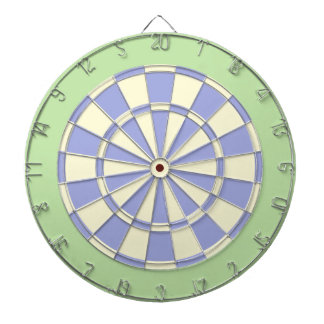 Diana Dart Board: Crema, púrpura pálido y verde claro