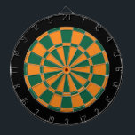 Diana Dart Board: Naranja, Verde Oscuro Y Negro<br><div class="desc">Naranja,  Green Oscuro Y Black Colored Dart Board Game Incluyendo 6 Dardos De Brass</div>