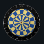 Diana Dart Board: Oro Antiguo, Azul Y Negro<br><div class="desc">Juego de tablero de oro antiguo,  azul y negro de color,  incluyendo 6 dardos de latón</div>