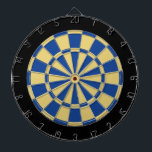 Diana Dart Board: Oro Antiguo, Azul Y Negro<br><div class="desc">Juego de tablero de oro antiguo,  azul y negro de color,  incluyendo 6 dardos de latón</div>