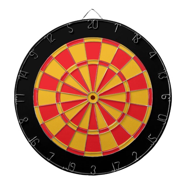 Diana Dart Board: Oro, Rojo Y Negro (Frente)