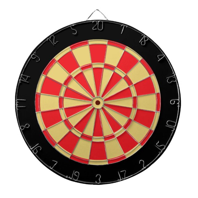 Diana Dart Board: Oro Viejo, Rojo Y Negro (Frente)