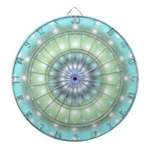 Diana Dart Board Soft Turquoise Mandala