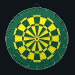 Diana Dart Board: Verde Amarillo Y Oscuro<br><div class="desc">Juego De Mesa De Arte De Color Amarillo,  Verde Y Oscuro Incluyendo 6 Dardos De Ladrón</div>