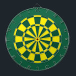 Diana Dart Board: Verde Amarillo Y Oscuro<br><div class="desc">Juego De Mesa De Arte De Color Amarillo, Verde Y Oscuro Incluyendo 6 Dardos De Ladrón</div>