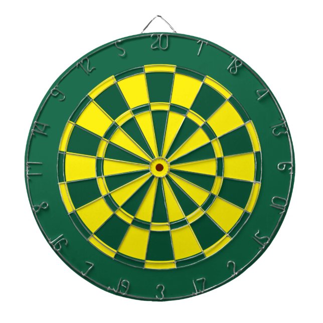 Diana Dart Board: Verde Amarillo Y Oscuro (Frente)